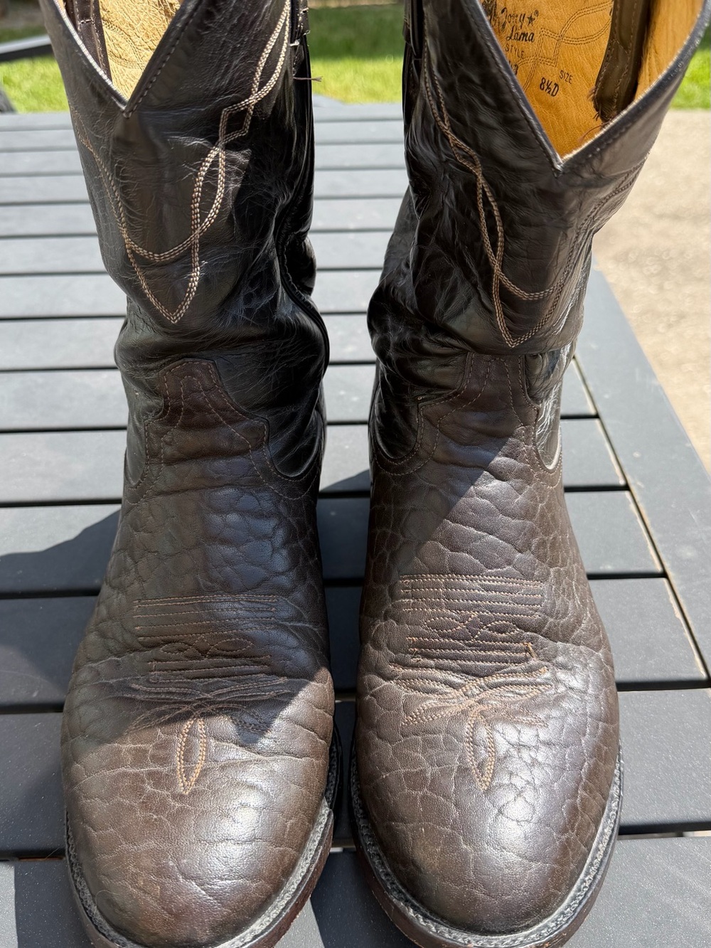 Vintage Tony Lama Style 2013 Men’s 8.5D Brown Western Cowboy Boots 🤎🤠